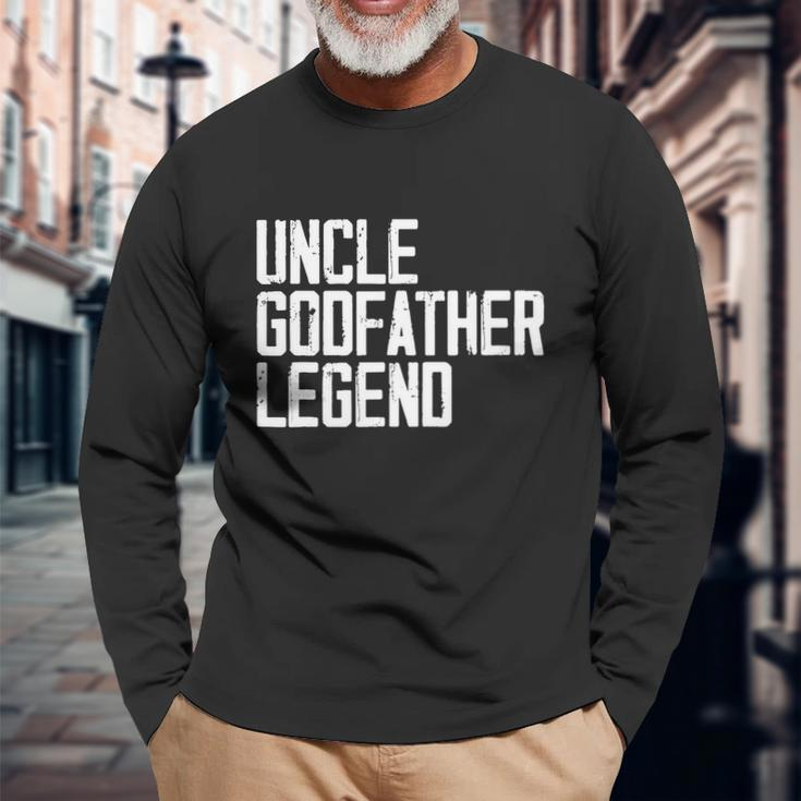 Uncle Godfather Legend Niece Nephew Aunt Brother Mother Dad Long Sleeve T-Shirt Gifts for Old Men