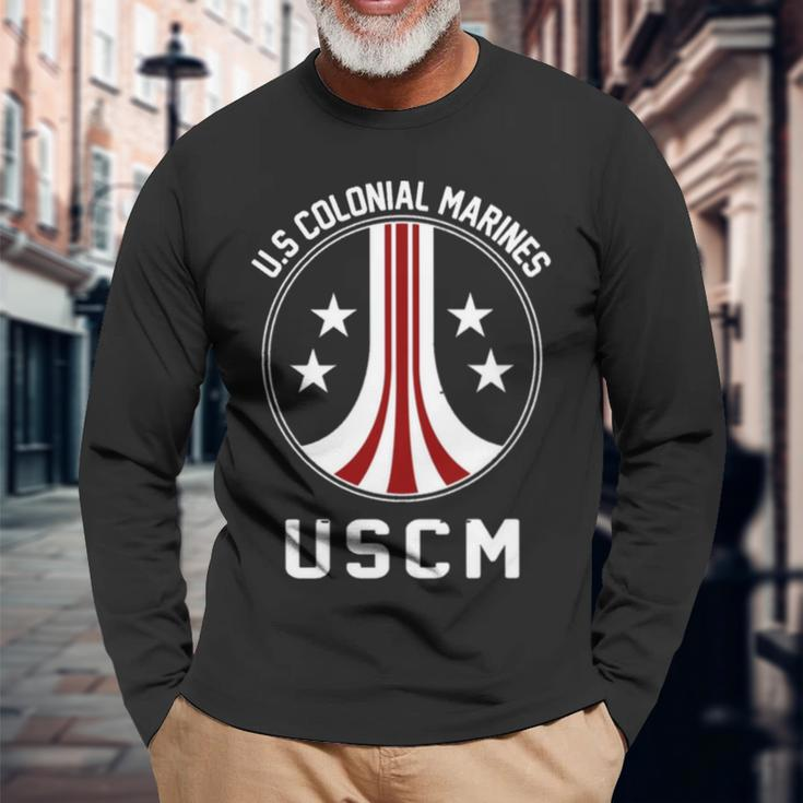 United States Colonial Marines Uscm Stratosphere Long Sleeve T-Shirt Gifts for Old Men