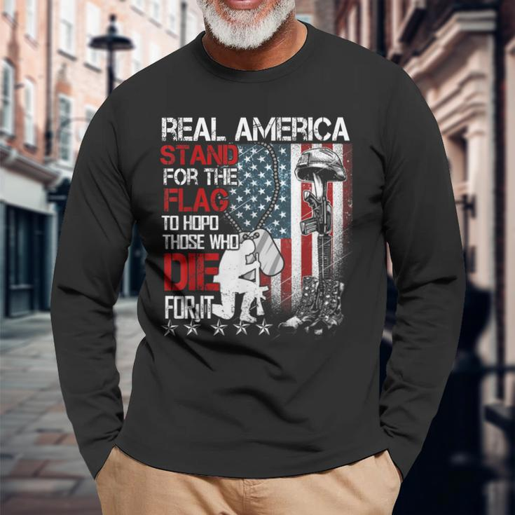 Us Veteran Veterans Day Us Patriot Memorial Day V2 Long Sleeve T-Shirt Gifts for Old Men