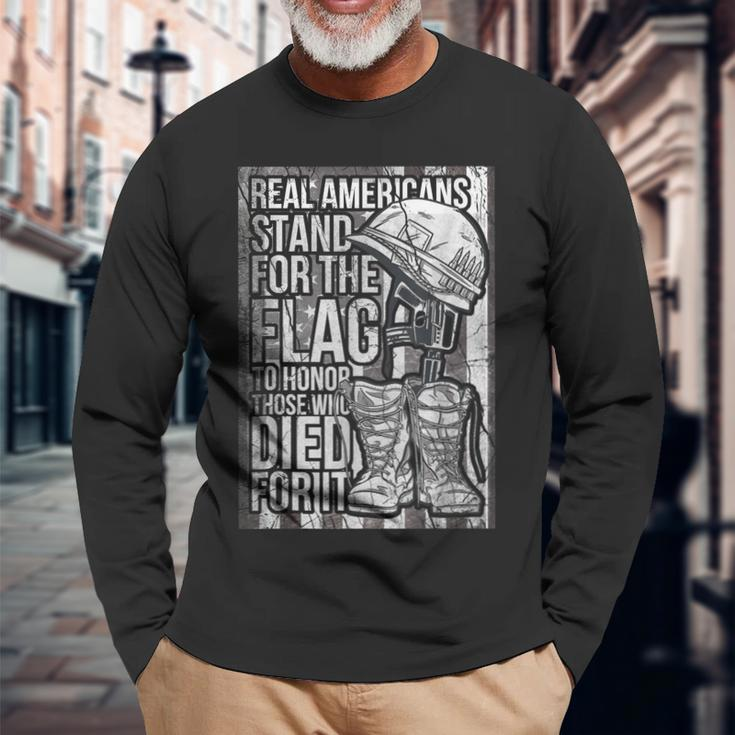 Us Veteran Veterans Day Us Patriot V3 Long Sleeve T-Shirt Gifts for Old Men