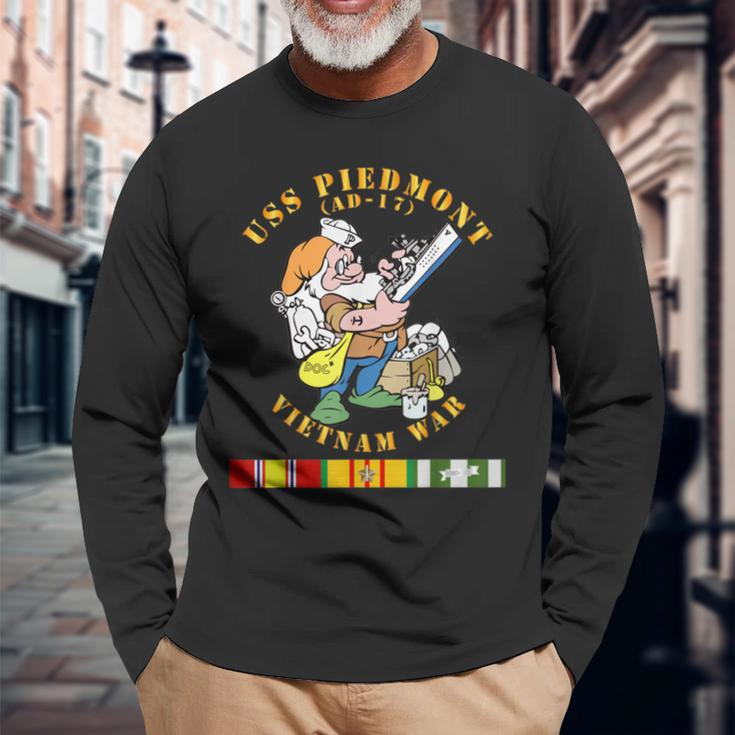 Uss Piedmont Ad-17 Vietnam War Long Sleeve T-Shirt Gifts for Old Men