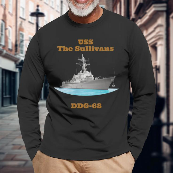 Uss The Sullivans Ddg-68 Navy Sailor Veteran Long Sleeve T-Shirt Gifts for Old Men
