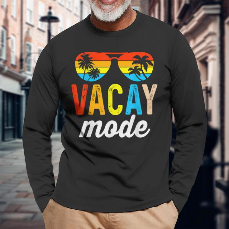 Vacay Mode Vintage Vacation Summer Cruise Holiday Long Sleeve T-Shirt T-Shirt Gifts for Old Men