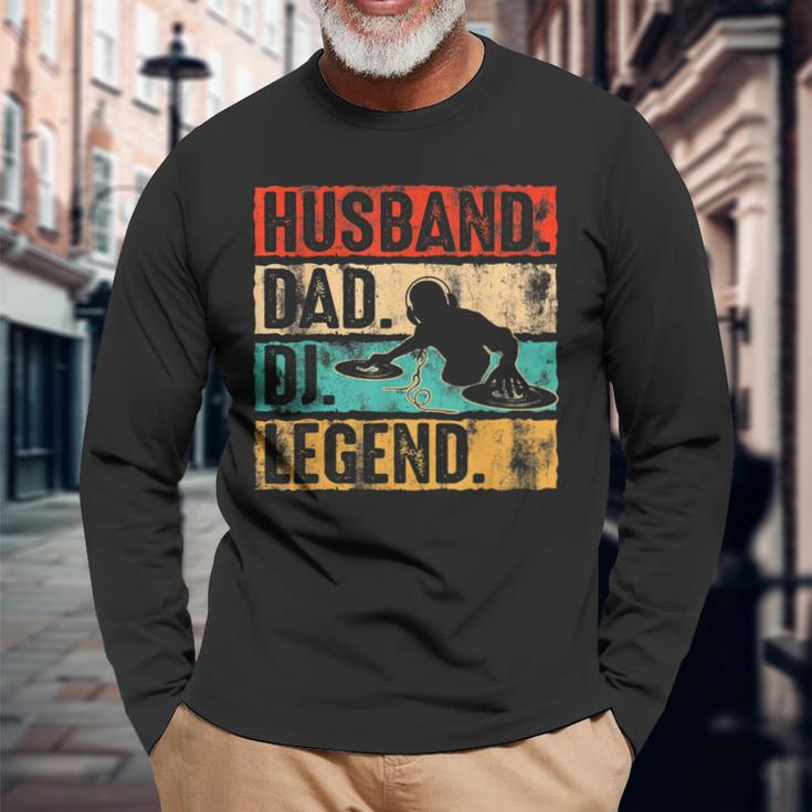 Vatertag Ehemann Papa Dj Legend Dj Disc Jockey Music Langarmshirts Geschenke für alte Männer