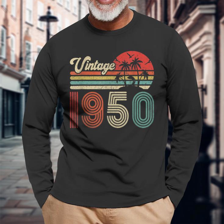 Vintage 1950 Langarmshirts zum 73. Geburtstag für Frauen und Männer Geschenke für alte Männer