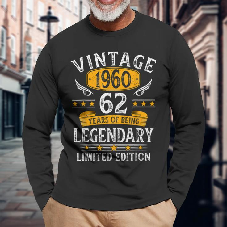 Vintage 1960 62 Year Of Being Legendary Limitierte Auflage Langarmshirts Geschenke für alte Männer