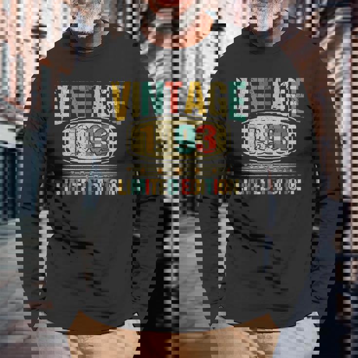 Vintage 1993 Made In 1993 30Th Birthday 30 Years Old Long Sleeve T-Shirt T-Shirt Gifts for Old Men