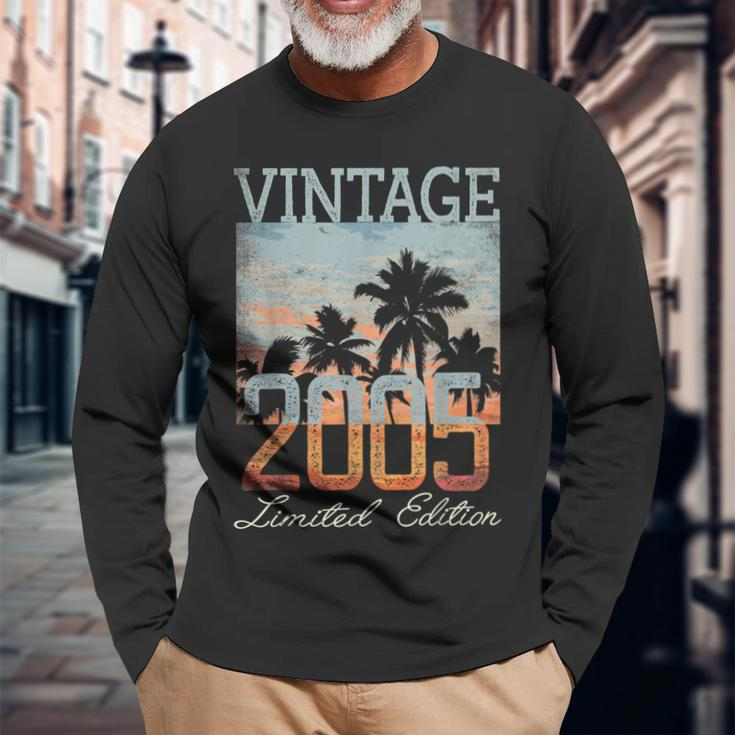 Vintage 2005 Limited Edition 18Th Birthday 18 Year Old V2 Long Sleeve T-Shirt Gifts for Old Men