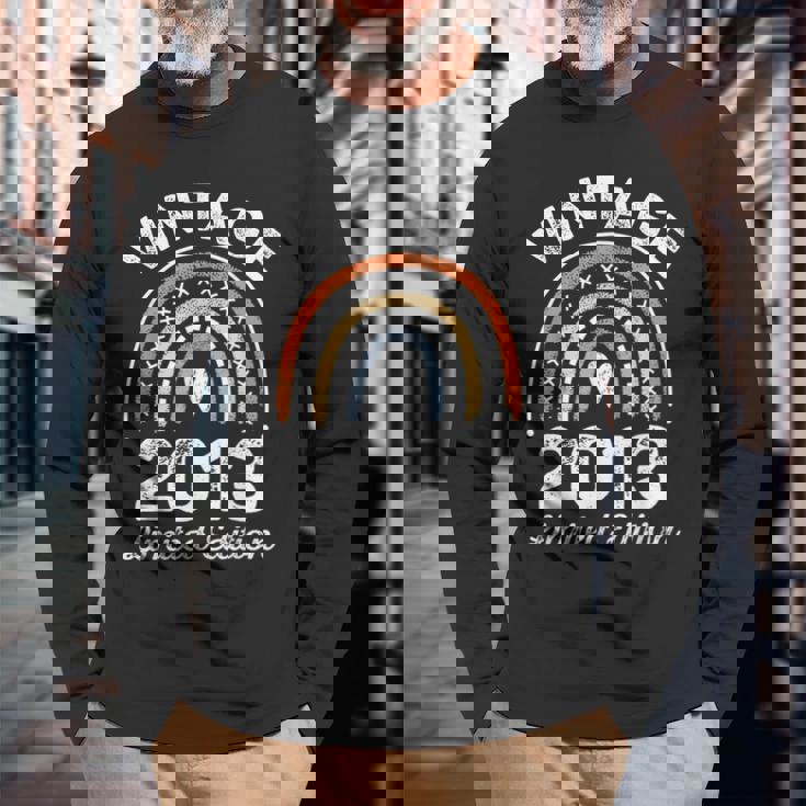Vintage 2013 Limited Edition 10 Year Old 10Th Birthday Long Sleeve T-Shirt Gifts for Old Men