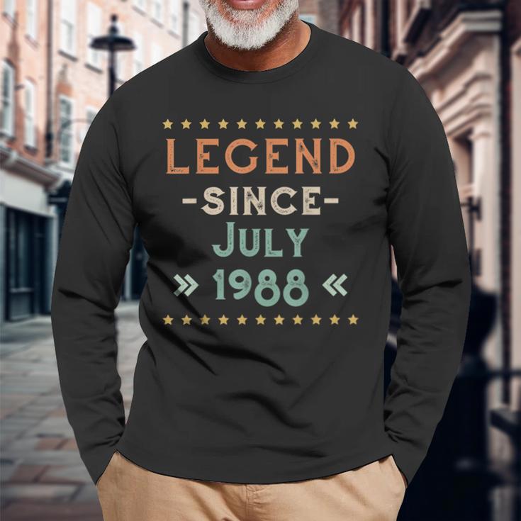 Vintage Legend Seit Juli 1988 Geburtstag Männer Frauen Langarmshirts Geschenke für alte Männer