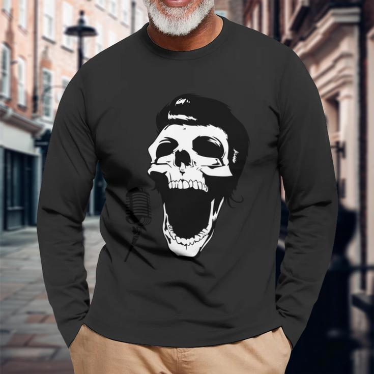 Vintage Legend Skulls Cool Vector New Long Sleeve T-Shirt Gifts for Old Men