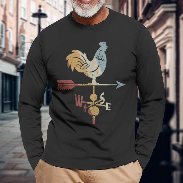 Weather Vane Retro Style Vintage Men Women Long Sleeve T-shirt Graphic Print Unisex Gifts for Old Men