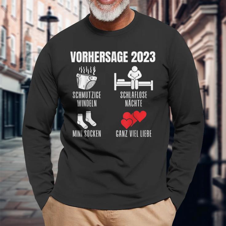 Werdender Papa Werdende Mama Vorhersage 2023 Babyparty Langarmshirts Geschenke für alte Männer