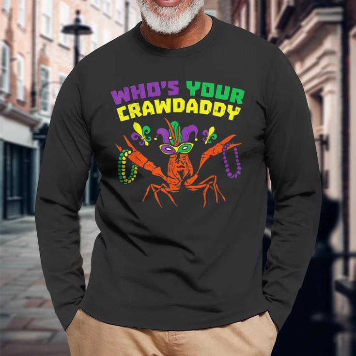 Whos Your Crawdaddy Mardi Gras Parade 2023 Long Sleeve T-Shirt Gifts for Old Men