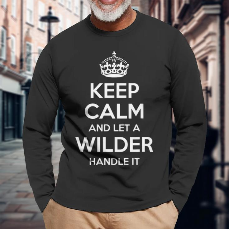 Wilder Surname Tree Birthday Reunion Idea Long Sleeve T-Shirt Gifts for Old Men