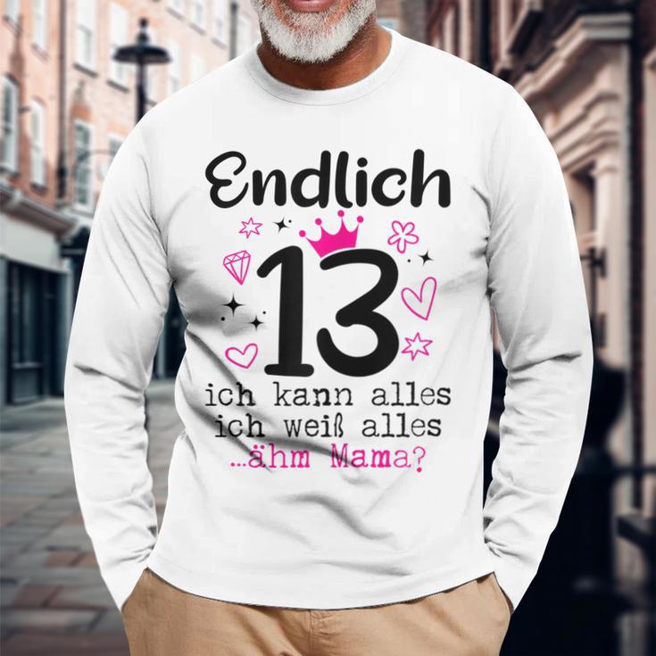 13 Geburtstag Mädchen Endlich 13 Jahre Langarmshirts Geschenke für alte Männer