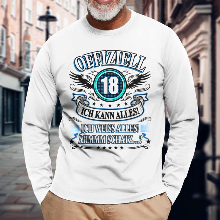 18 Geburtstag Lustig Offiziell 18 Ich Kann AllesSchatz Langarmshirts Geschenke für alte Männer