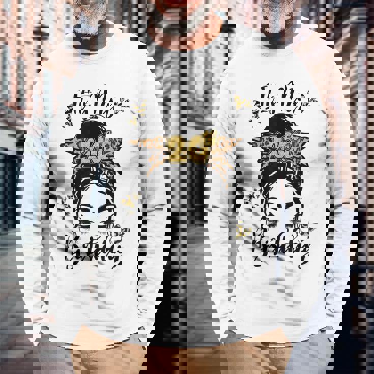 20Th Birthday Decorations Girl Messy Bun 20 Years Old Bday Long Sleeve T-Shirt Gifts for Old Men