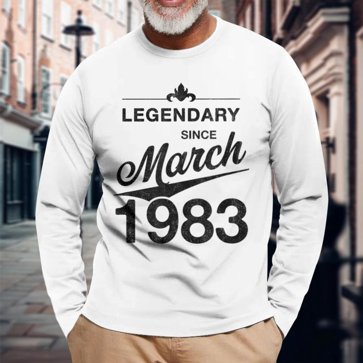 40 Geburtstag 40 Jahre Alt Legendär Seit März 1983 Langarmshirts Geschenke für alte Männer