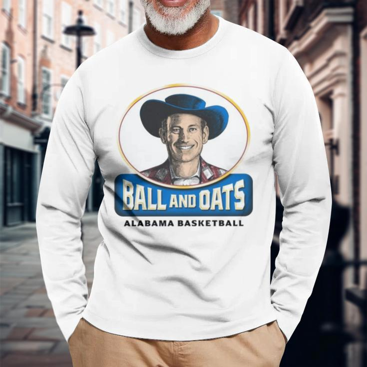 Alabama Basketball Ball And Oats Long Sleeve T-Shirt T-Shirt Gifts for Old Men