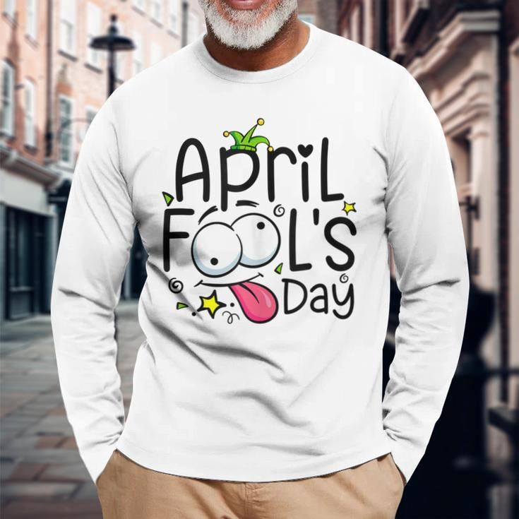 April Fools Day 1St April Jokes Happy April Fools Day Long Sleeve T-Shirt Gifts for Old Men