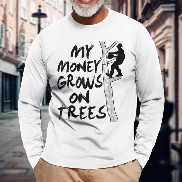 Arborist Tree Climber Logger Lumberjack For Men Long Sleeve T-Shirt Gifts for Old Men