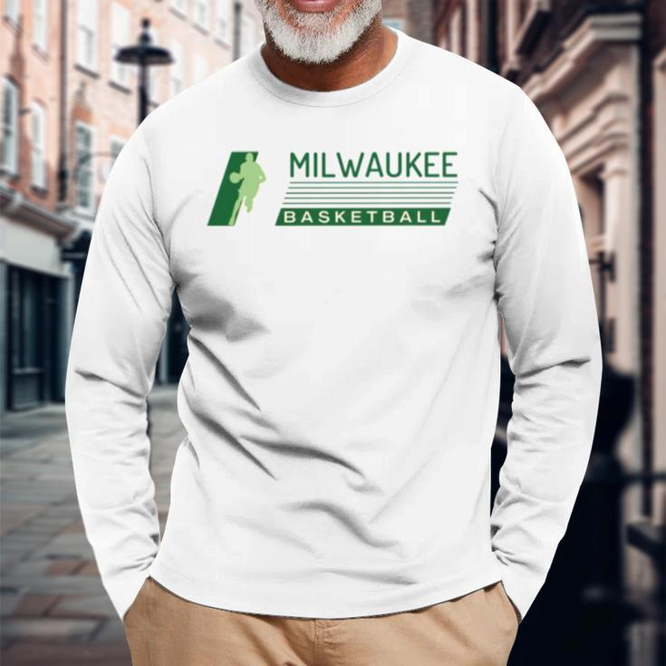 Bucks Fan Milwaukee Basketball Long Sleeve T-Shirt T-Shirt Gifts for Old Men