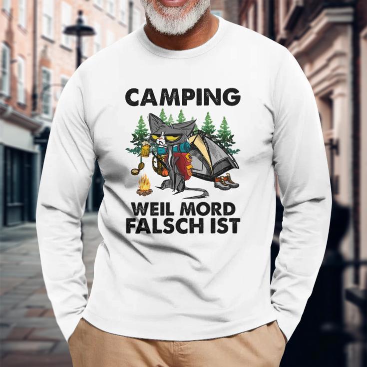 Camping Weil Mord Falsch Ist Long Sleeve T-Shirt Geschenke für alte Männer