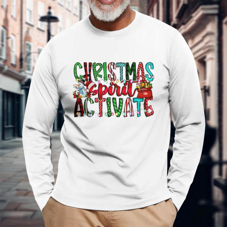 Christmas Spirit Activate Christmas Xmas V2 Long Sleeve T-Shirt Gifts for Old Men