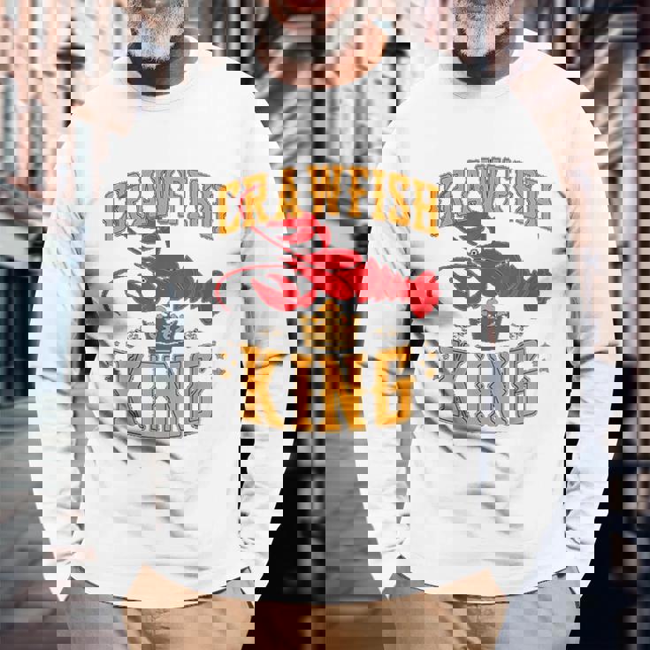 Crawfish King Crawfish Boil Party Festival Men Women Long Sleeve T-Shirt T-shirt Graphic Print Gifts for Old Men
