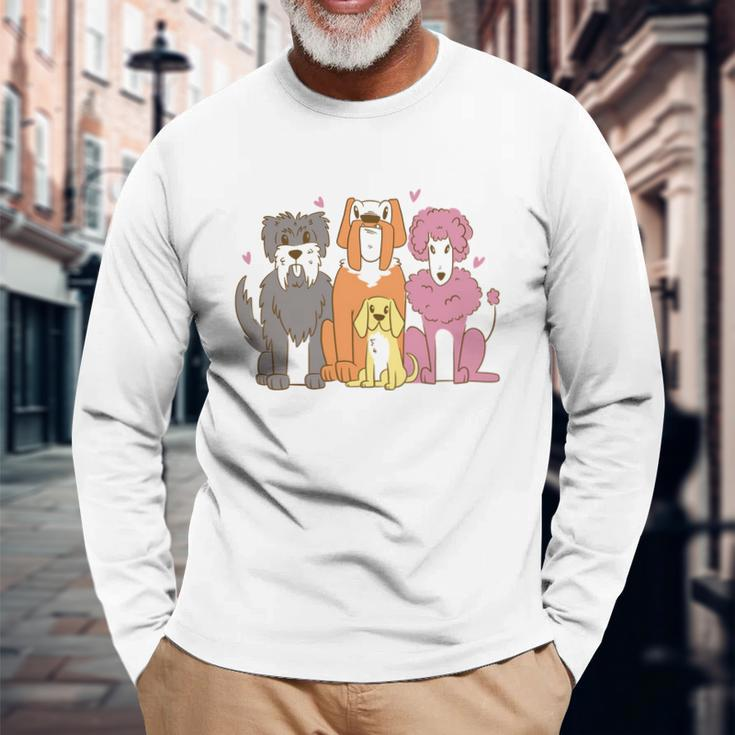 Dog Lover Cute Pet Long Sleeve T-Shirt Gifts for Old Men