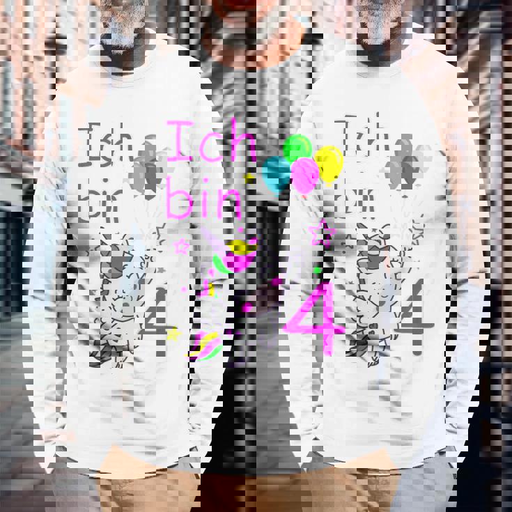 Einhorn Langarmshirts für Mädchen 4 Jahre, Zauberhaftes Einhorn-Motiv Geschenke für alte Männer