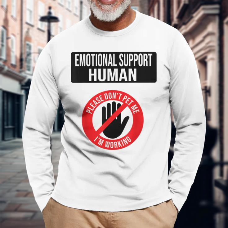 Emotional Support Human Halloween Costume Do Not Pet Me Long Sleeve T-Shirt T-Shirt Gifts for Old Men