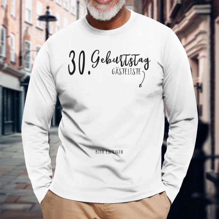 Geschenk Zum 30 Geburtstag Gästebuch Langarmshirts Geschenke für alte Männer