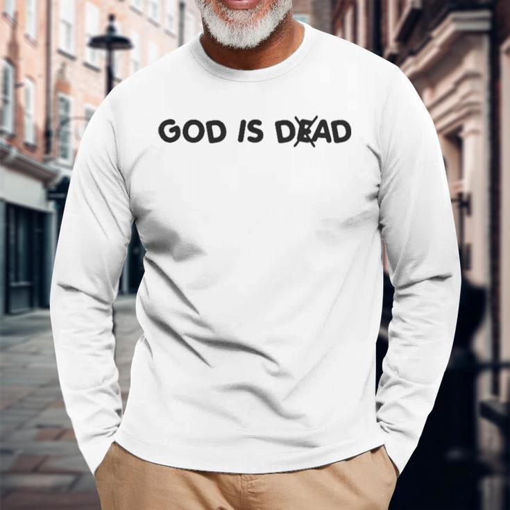 God Is Dad Long Sleeve T-Shirt T-Shirt Gifts for Old Men