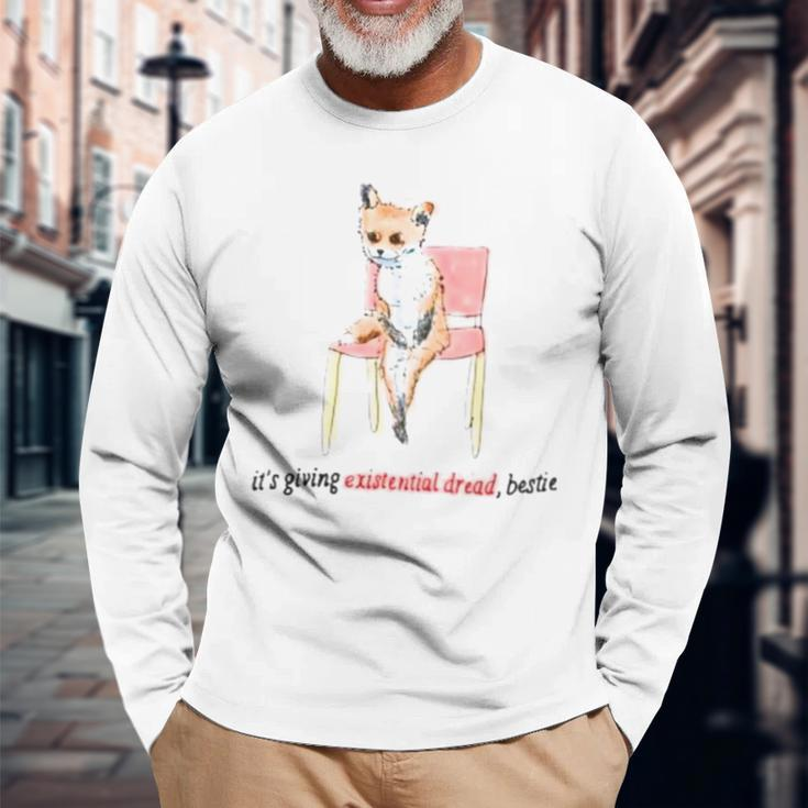 It’S Giving Existential Dread Bestie Long Sleeve T-Shirt T-Shirt Gifts for Old Men