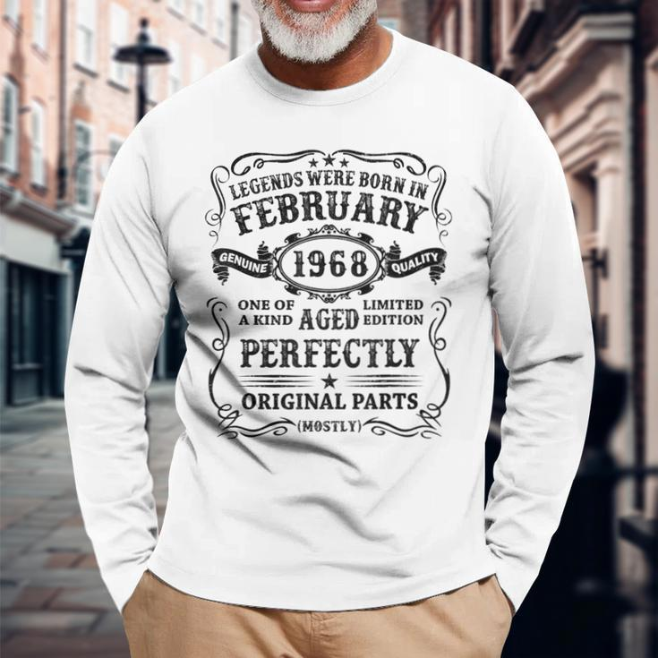 Legenden Februar 1968 Geburtstagsshirt, 55. Mann Langarmshirts Geschenke für alte Männer