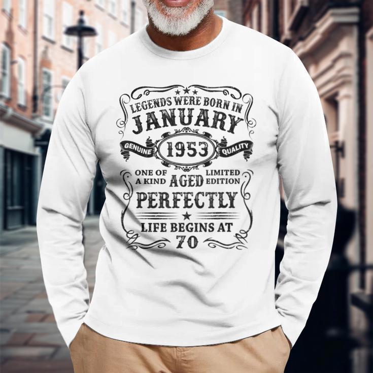 Legenden Wurden Im Januar 1953 Geschenk 70 Geburtstag Mann V4 Langarmshirts Geschenke für alte Männer