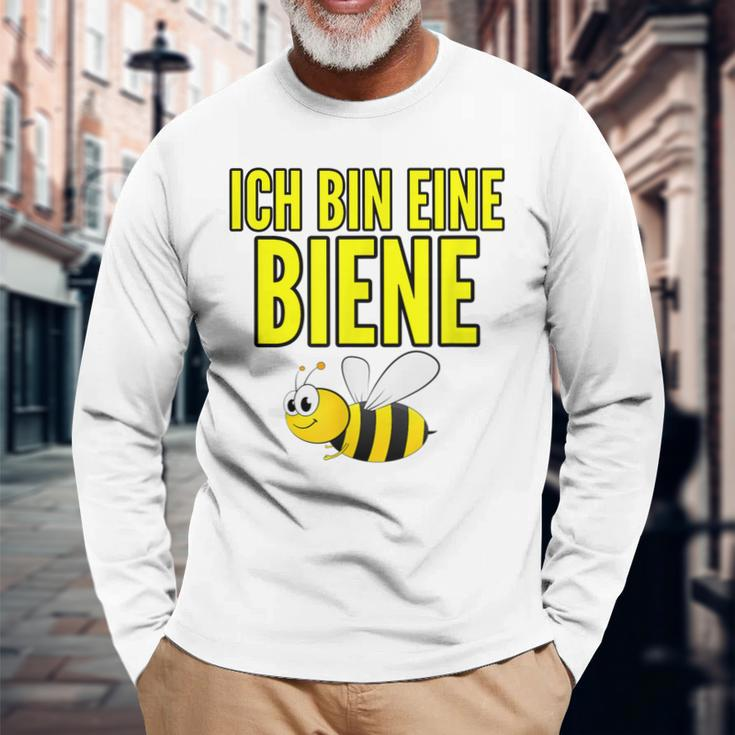 Lustiges Bienen-Motiv Langarmshirts Ich bin eine Biene in Weiß für Imker Geschenke für alte Männer