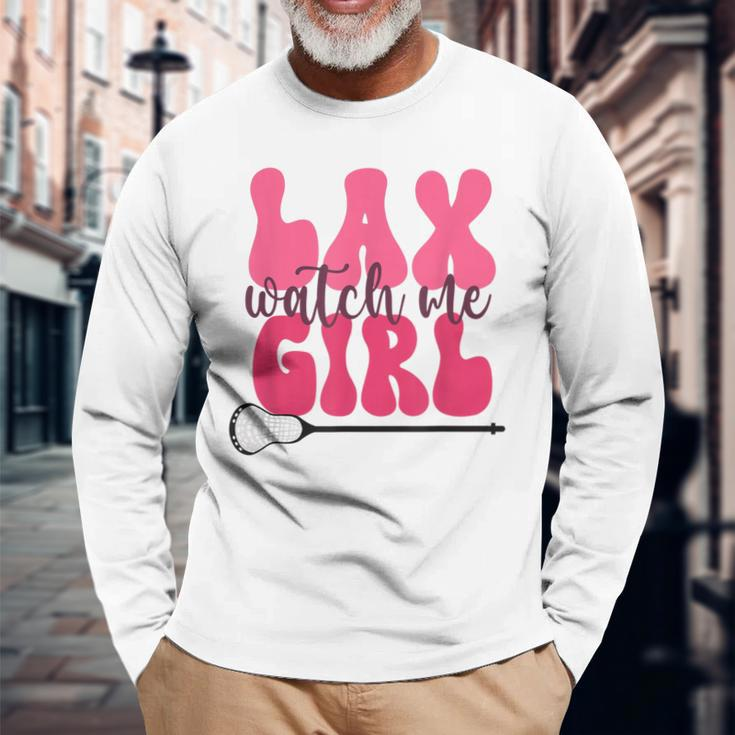 Lustiges Mädchen Lacrosse Lax Girl Langarmshirts Geschenke für alte Männer
