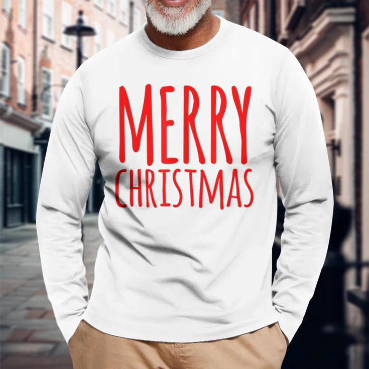 Merry Christmas Weihnachts Spruch Dekoration Damen Herren V3 Langarmshirts Geschenke für alte Männer