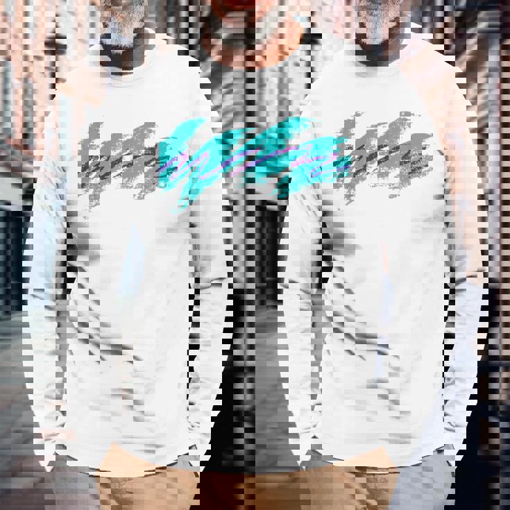 Millennials Geometric Nostalgia 90S Long Sleeve T-Shirt | Mazezy