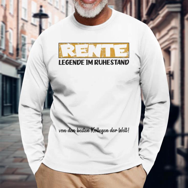 Rente Legende Im Ruhestand Kollegen Abschied Unterschreiben Langarmshirts Geschenke für alte Männer