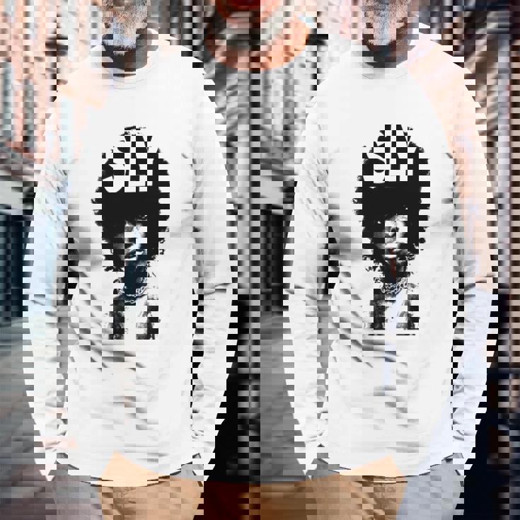 Sly Stone Portrait Tshirt Men Women Long Sleeve T-Shirt T-shirt Graphic Print Gifts for Old Men