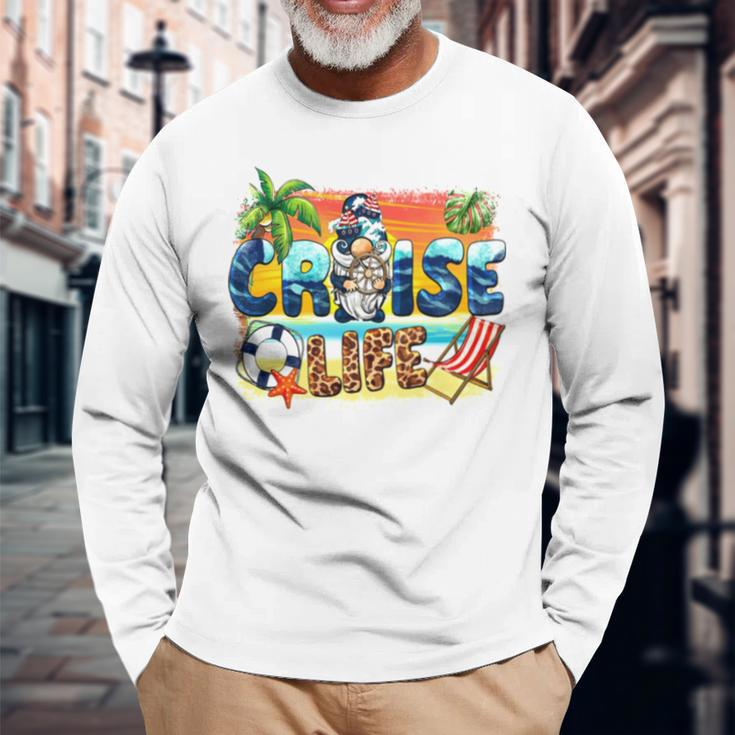 Western Cruise Life Sailor Gnome Long Sleeve T-Shirt T-Shirt Gifts for Old Men