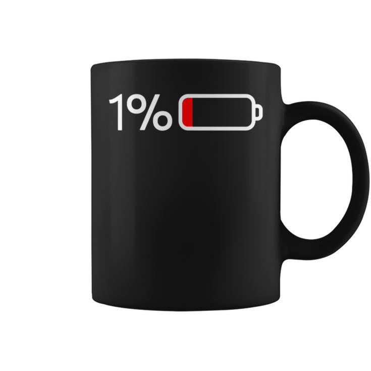 1  Battery - 1  Battery - Fun Low Energy Percentage  Coffee Mug