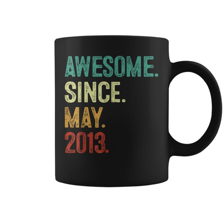 10 Years Old Awesome Since May 2013 10Th Birthday Coffee Mug