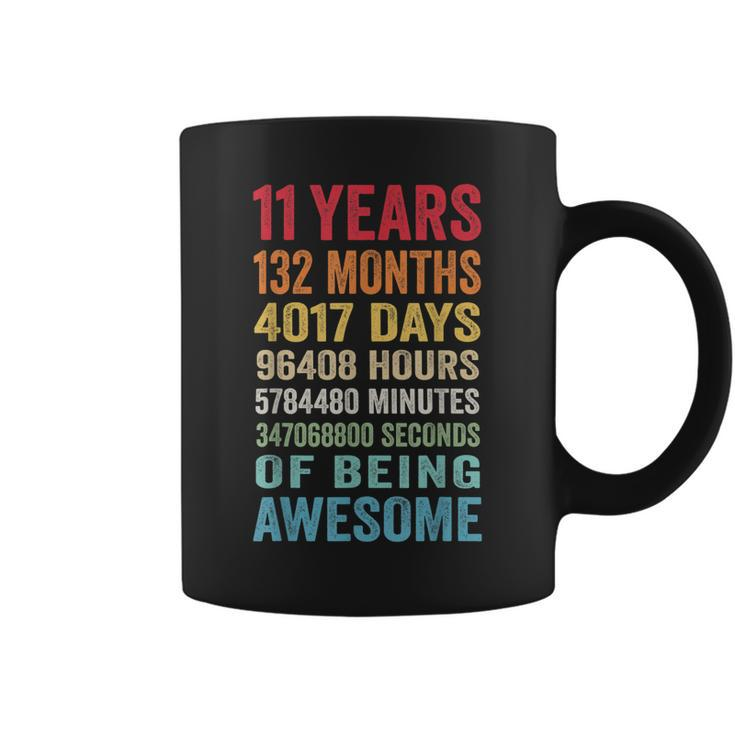 11 Years 132 Months Of Being Awesome 11Th Birthday Gifts  Coffee Mug