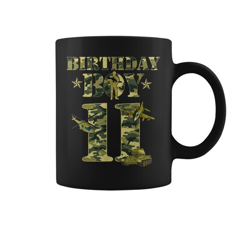11Th Birthday Military Themed Camo Boys 11 Yrs Old Soldier Coffee Mug