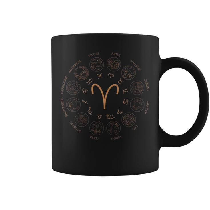 12 Zodiac Signs Aries Zodiac Design Coffee Mug